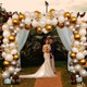 5m Latex Balloon Arch Kit - Clear, Gold, 163pcs